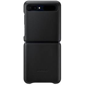 Kryt na mobil Samsung Leather Cover na Galaxy Z Flip (EF-VF700LBEGEU) černý
