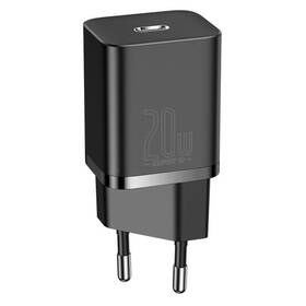 Baseus Super Si Quick Charger, 20W + USB-C/Lightning kábel 1m (TZCCSUP-B01) čierna
