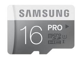 Paměťová karta Samsung Micro SDHC PRO 16GB UHS-I U1 (90R/50W) + adapter V2 (MB-MG16EA/EU)
