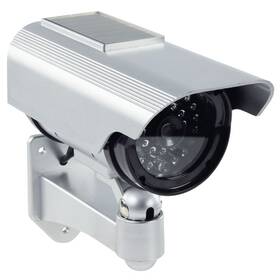 Atrapa kamery bezpieczeństwa König LED+SOLAR (407034) Szara