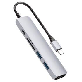 Hub USB HyperDrive BAR 6 v 1 USB-C Hub pro iPad Pro, MacBook Pro/Air (HY-HD22E-SILVER) Srebrny