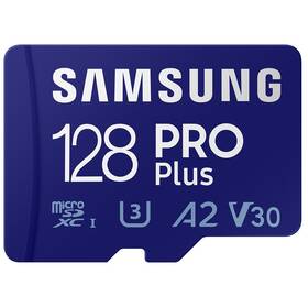 Samsung Micro SDXC PRO Plus 128GB UHSI-U3 (160R/120W) + USB adaptér (MB-MD128KB/WW)
