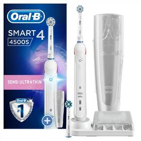 Szczoteczka do zębów Oral-B Smart 4500 (travel case) Etui w zestawie Biały