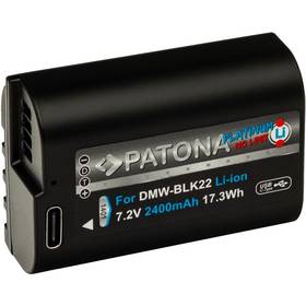 PATONA pro digitální kameru Panasonic DMW-BLK22 2400mAh Li-Ion Platinum, USB-C (1401)