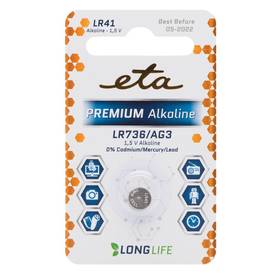 Baterie alkaliczne ETA PREMIUM ALKALINE LR41, blistr 1ks (LR41PREM1)