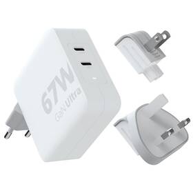 Ładowarka sieciowa Xtorm GaN Ultra Travel 67 W + USB-C kabel (XVC2067) Biała