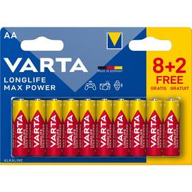 Varta Longlife Max Power AA, LR06, blister 8+2ks (4706101410)