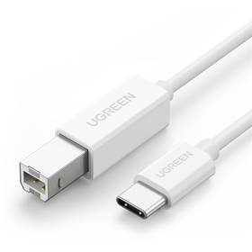 Kabel UGREEN USB-C/USB 2.0 B, 1,5m (40417) Biały