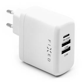 FIXED USB-C PD, 2x USB 2.0, 45W (FIXC45-C2U-WH) biela