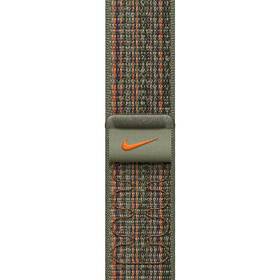 Pasek wymienny Apple 45mm sekvojově zelený/oranžový provlékací sportovní  Nike (MTL63ZM/A)