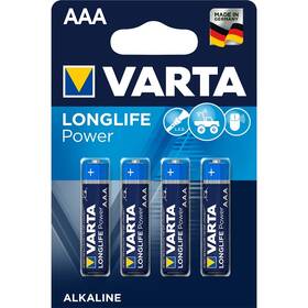 Batéria alkalická Varta Longlife Power AAA, LR03, blistr 4ks (4903121414)