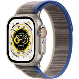 Apple Watch Ultra GPS + Cellular, 49mm titánové puzdro - modro-šedý trailový ťah - M/L (MQFV3CS/A)