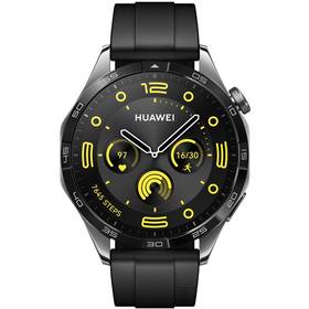 Huawei Watch GT 4 46mm - Black Stainless Steel + Black Strap (55020BGS)