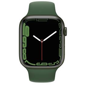 Apple Watch Series 7 GPS, 41mm púzdro zo zeleného hliníka - ďatelinovo zelený športový remienok (MKN03VR/A)