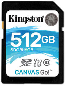 Kingston Canvas Go! SDXC 512GB UHS-I U3 (90R/45W) (SDG/512GB)