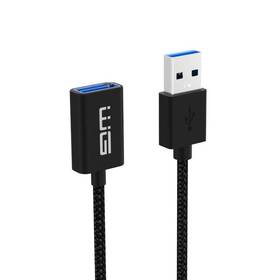 Kábel WG USB/USB predlžovací, 1m (9546) čierny