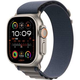 Apple Watch Ultra 2 GPS + Cellular, 49mm pouzdro z titanu - modrý alpský tah - S (MREK3CS/A)