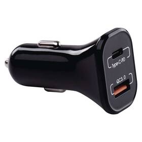 Zasilacz samochodowy EMOS USB QC 3.0, USB-C PD, 1,5–3,0A (18W) max. (1704022000) Czarny