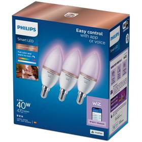 Philips Smart LED 4,9 W, E14, RGB, 3 ks (929002448836)
