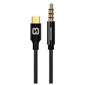 Swissten USB-C/Jack 3,5 mm, 1,5 m (73501303) černý