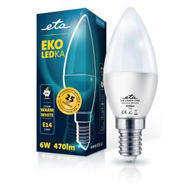 ETA EKO LEDka sviečka 6W, E14, teplá biela (C37W6WW)
