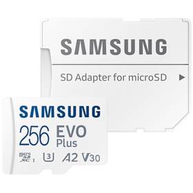 Samsung Micro SDXC EVO Plus 256GB UHS-I U3 (130R/30W) + SD adaptér (MB-MC256KA/EU)