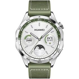 Huawei Watch GT 4 46mm - Silver + Green Strap (55020BGV)
