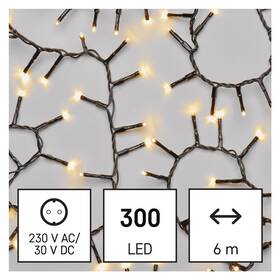 EMOS 300 LED řetěz - ježek, 6 m, venkovní i vnitřní, teplá bílá, časovač (D4BW04) (vrácené zboží 8801300917)