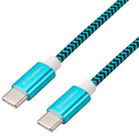 GoGEN USB-C / USB-C, 1m, opletený (USBCC100MM26) modrý