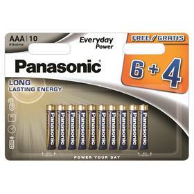Batéria alkalická Panasonic Everyday Power AAA, LR03, blistr 6 + 4ks (LR03EPS/10BW 6+4F)