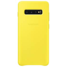 Kryt na mobil Samsung Leather Cover na Galaxy S10+ (EF-VG975LYEGWW) žlutý