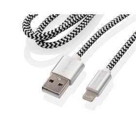 GoGEN USB / lightning, 1m, opletený, zkumavka (LIGHTN100MM24T) stříbrný (vrácené zboží 8801193416)