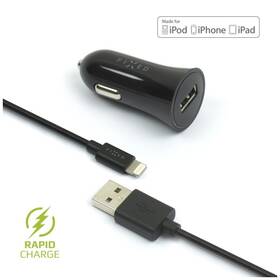 Zasilacz samochodowy FIXED 1x USB, 2,4A + Lightning kabel (FIXCC-UL-BK) Czarny