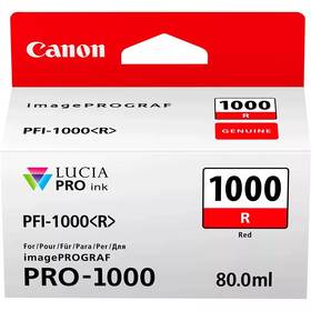 Tusz Canon PFI-1000 R, 80 ml (0554C001) Czerwona