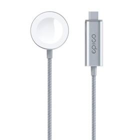 Kabel ładowania Epico USB-C na Apple Watch, 1,2m (9915112100063) Srebrny
