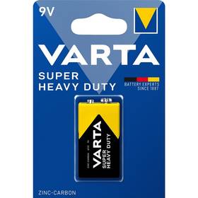 Baterie zinkouhlíková Varta Super Heavy Duty 9V, 6F22, blistr 1ks (2022101411)