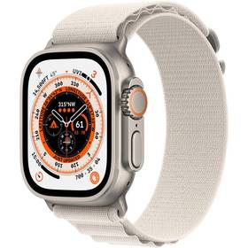 Apple Watch Ultra GPS + Cellular, 49mm titánové puzdro - hviezdne biely alpský ťah - M (MQFR3CS/A)