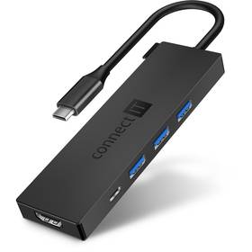 Connect IT USB-C/3x USB 3.2, HDMI, USB-C PD 100W (CHU-8010-AN) sivý