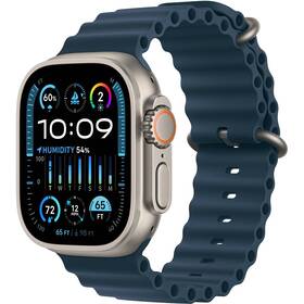 Apple Watch Ultra 2 GPS + Cellular, 49mm pouzdro z titanu - modrý oceánský řemínek (MREG3CS/A)