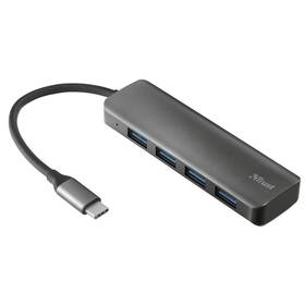 Trust Halyx USB-C/4x USB 3.2 (23328) strieborný