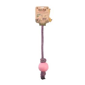 Zabawka dla zwierząt BecoPets Beco piłka na linie L (50 cm) Różowa