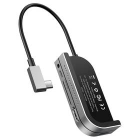 Baseus USB-C/USB, HDMI, SD, micro SD, USB-C PD, 3,5mm jack (CAHUB-WJ0G) sivý