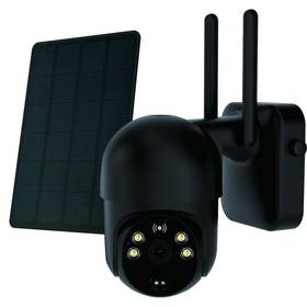 IP kamera IMMAX NEO LITE SMART Security SUN 4G, solárne, IP65, HD, PIR čidlo, micro USB, outdoor, TUYA (07747L) čierna