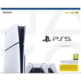 Sony PlayStation 5 (typ modelu - slim) + 2x bezdrátový ovladač DualSense (PS711000042064) biela