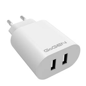 Ładowarka sieciowa GoGEN ACH 206, 2x USB-A, 24W (ACH206W) Biała