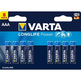 Batéria alkalická Varta Longlife Power AAA, LR03, blistr 8ks (4903121418)