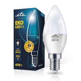 ETA EKO LEDka svíčka 5,5W, E14, neutrální bílá (ETAC37W55NW01)