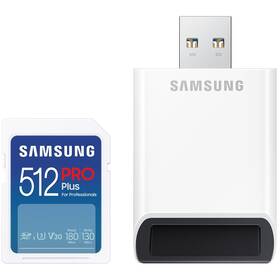 Samsung SDXC PRO+ 512GB UHS-I U3 (180R/130W) + USB adaptér (MB-SD512SB/WW)