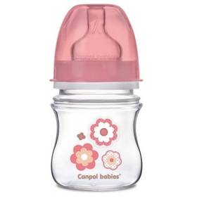 Butelka dla niemowląt Canpol babies EasyStart Newborn baby 120ml Różowa