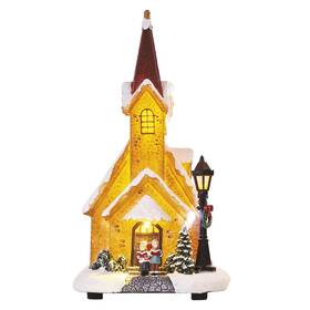 EMOS zasněžený vánoční kostel, 26 cm, 3x AA, vnitřní, teplá bílá (DCLW12) (lehce opotřebené 8801856751)
